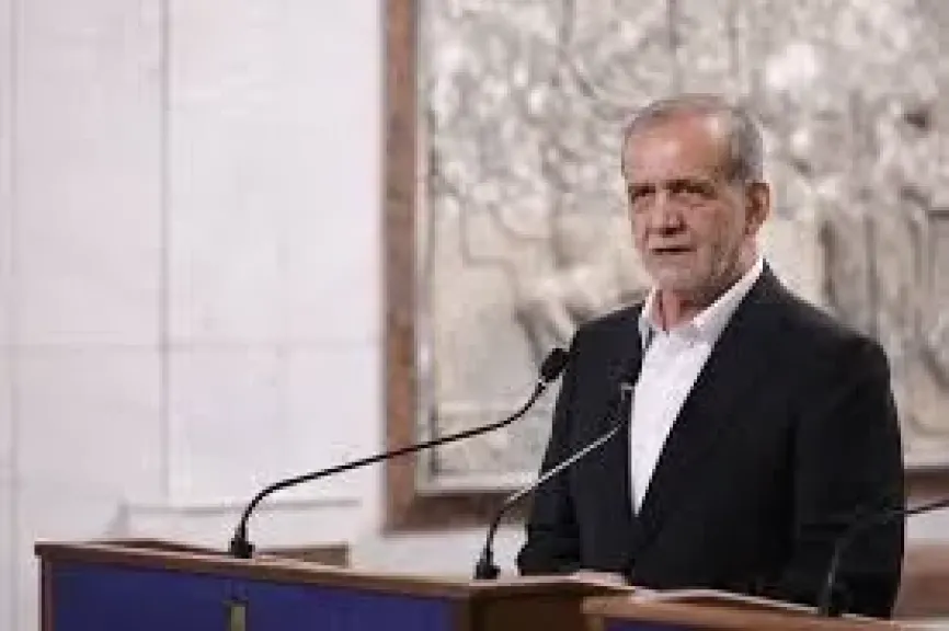 الرئيس الإيراني، مسعود بزشكيان