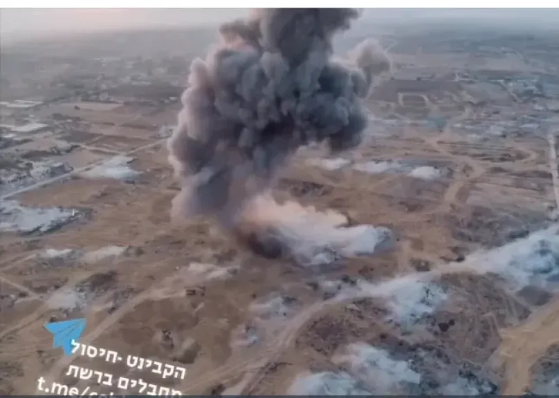 فيديو يُشعل الجدل: انفجار هائل في غزة يشبه “الانفجار النووي”.. وإسرائيل تزعم تدمير نفق تابع لحماس