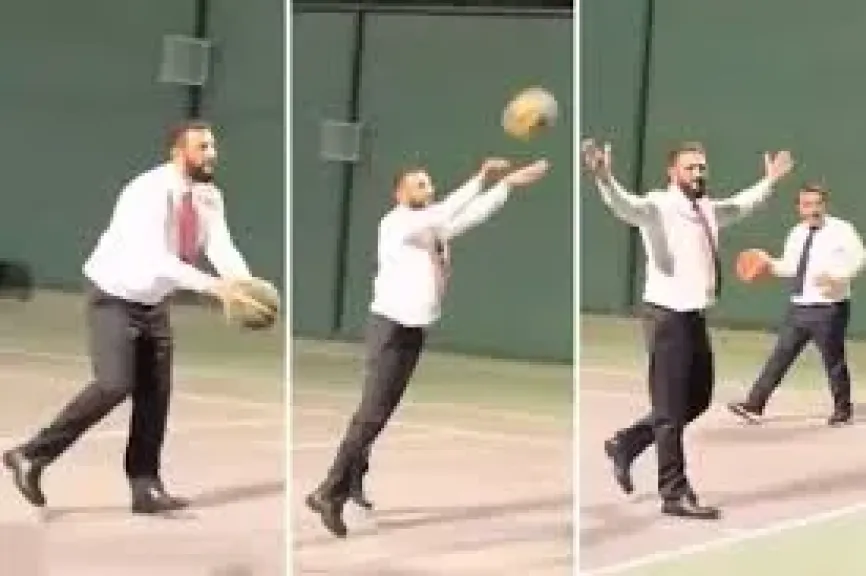 من الجهاد إلى الملاعب.. الرئيس السوري أحمد الشرع يوجه رسالة رمزية إلى أمريكا والعالم بلعب كرة السلة مع قائد قوات التحالف ضد داعش