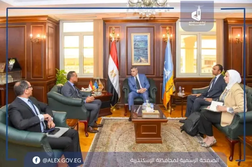 محافظ الإسكندرية يستقبل وفد الأمم المتحدة للمستوطنات البشرية لبحث مشروعات النقل المستدام والعمل المناخي
