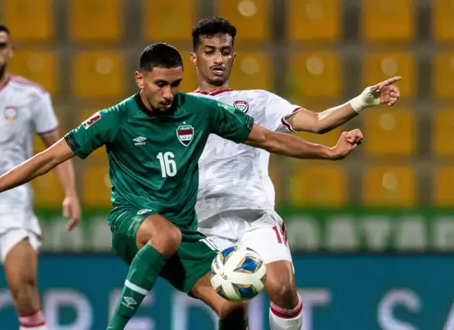 العراق يطيح بالإمارات ويحجز بطاقة العبور إلى الملحق العالمي المؤهل لكأس العالم 2026 بعد مباراة درامية