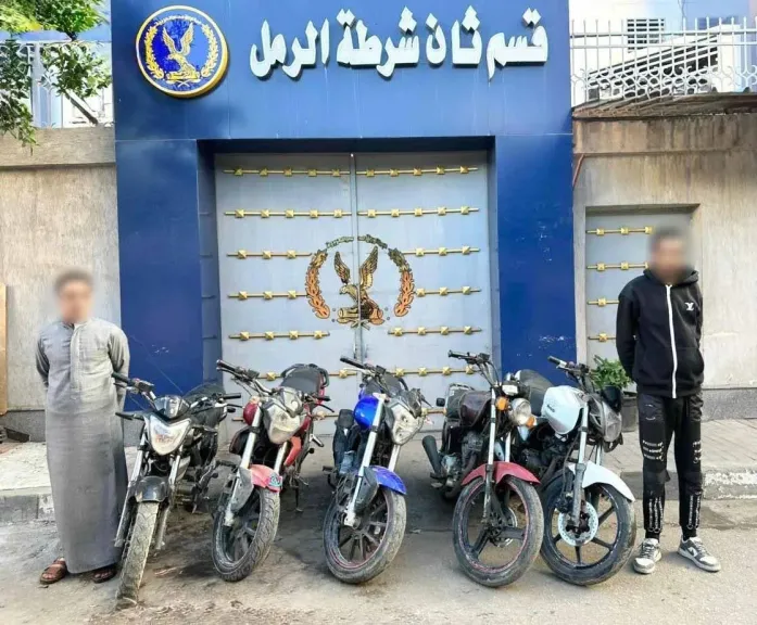 ضبط عصابة سرقة الدراجات النارية في الرمل بالإسكندرية.. تحرٍّ سريع ينهي سلسلة بلاغات